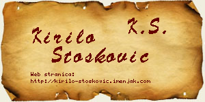 Kirilo Stošković vizit kartica